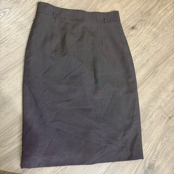 Ann Taylor High Rise Pencil Skirt Sz 0 Gray Work Office Back Slit Zip Career - Picture 1 of 7